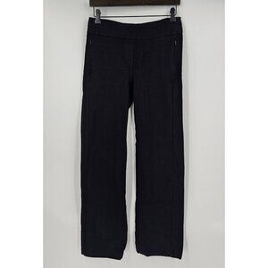 Betabrand Womens Sz M Black Dress Yoga Pants Bootcut w/2 Zip Side Pockets